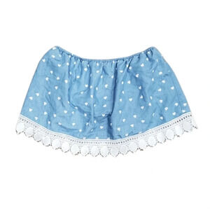 Papaya USA Strapless Crochet Trim Crop Top L